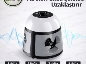 KILLZONE 360° Ultrasonik Fare Kovucu – 4 Hoparlörlü & 9 LED Flaşlı Profesyonel Zararlı Uzaklaştırıcı (600 m²)