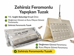 Güve Tuzağı Yapışkanlı - Feromonlu Güve Kelebeği Tuzağı